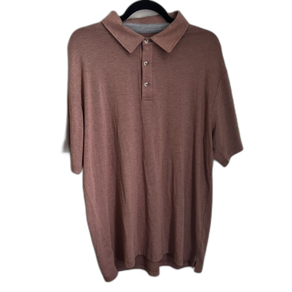 Freefly Polo Shirt Mens XL Pink Bamboo Short Sleeve Casual Preppy Athleisure